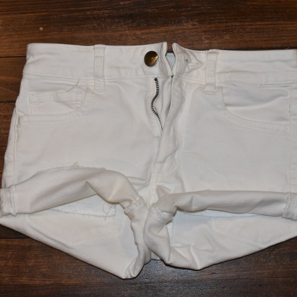 American Eagle White Denim Shorts